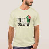 Vrij Palestina, red de mensheid, Solidariteit T-sh T-shirt (Voorkant)