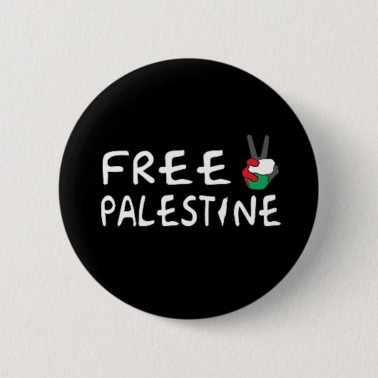 Vrij Palestina Ronde Button 5,7 Cm (Voorkant)