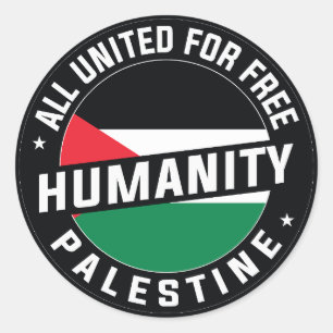 Vrij Palestina Ronde Sticker