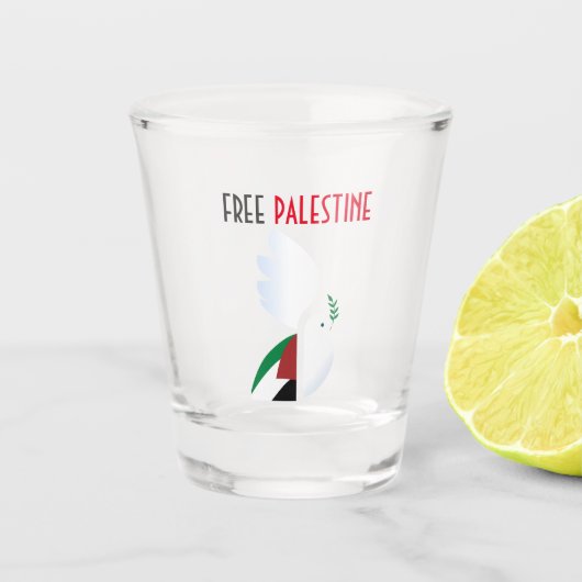 Vrij Palestina Shot Glas (Voorkant)