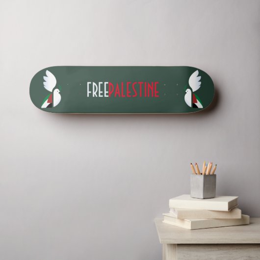 Vrij Palestina Skateboard (Muurkunst (Horizontaal))