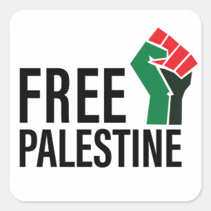 Vrij Palestina, Solidariteit met Palestina Vierkante Sticker
