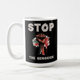 Vrij Palestina Stop de genocide in Gaza Koffiemok
