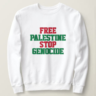 Vrij Palestina Stop Genocide Trui