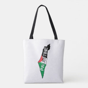 Vrij Palestina Vlag op Palestina Kaart Draagtas