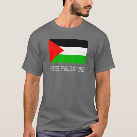 Vrij Palestine Grey T-Shirt (Voorkant)