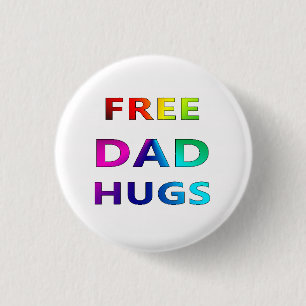 Vrij pap hugs LGBT LGBTQ Pride Rainbow-Button Ronde Button 3,2 Cm