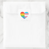 Vrij pap hugs - LGBT Pride Vierkante Sticker (Tas)