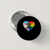 Vrij Pap Hugs LGBT Proud Heart Ronde Button 3,2 Cm (Voorkant /achterkant)