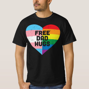 Vrij Pap Hugs  LGBT Proud Heart T-shirt