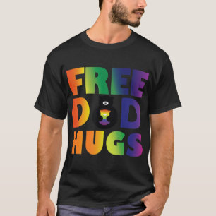 Vrij Pap Hugs LGBT Rainbow Pride Mannen Vrouwen T-shirt