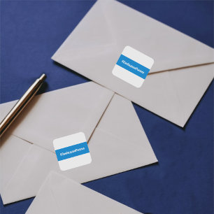 Vrij Rusland - Russisch - Wit Blauw Wit briefpapie Vierkante Sticker