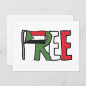 Vrij Soedan Briefkaart (Voorkant / Achterkant)