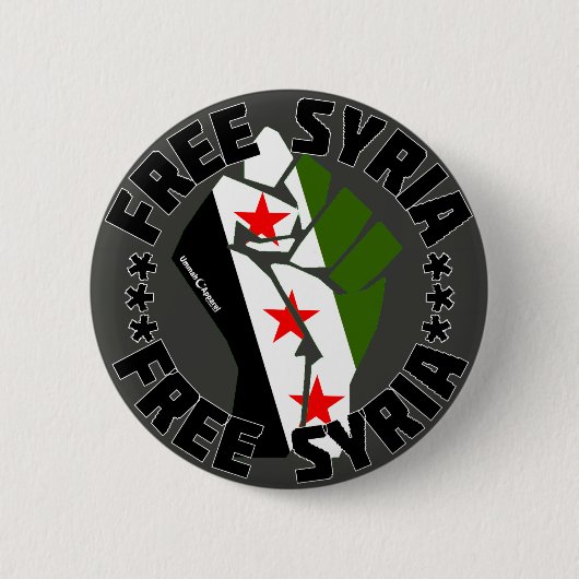 Vrij Syrië Ronde Button 5,7 Cm (Voorkant)