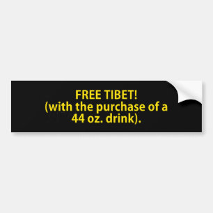 Vrij Tibet Bumpersticker