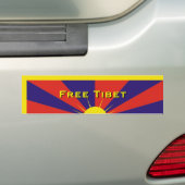 Vrij Tibet Bumpersticker (Op auto)