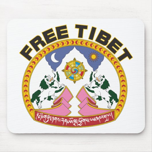 Vrij Tibet Emblem Muismat (Voorkant)