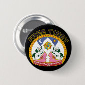Vrij Tibet Emblem Ronde Button 5,7 Cm (Voorkant /achterkant)