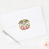 Vrij Tibet Emblem Ronde Sticker (Envelop)