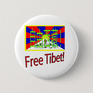 Vrij Tibet! Ronde Button 5,7 Cm