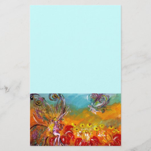 VRIJ VAN DE RODE STROMEN, blauw Briefpapier (Voorkant)