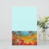 VRIJ VAN DE RODE STROMEN, blauw Briefpapier (Staand voorkant)