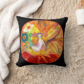 VRIJ VAN DE VLOEREN, zwarte rode gele bruidsvlek Kussen (Deken)