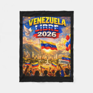 Vrij Venezuela 2026 Venezuela Hart Vlag Fleece Deken