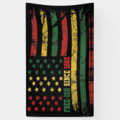  Vrij-vis sinds 1865 juni 1985 Spandoek (Verticaal)