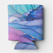 Vrij vloeiende texturen, luxe abstracte kunst. blikjeskoeler (Achterkant)