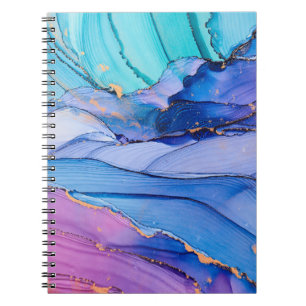 Vrij vloeiende texturen, luxe abstracte kunst. notitieboek