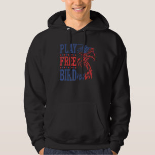 Vrij vogelpatriottisch agle 4 juli VS Fl Hoodie
