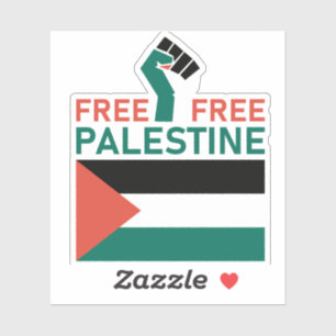 Vrij Vrij Palestina. Stop de Oorlog Sticker