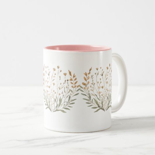 Vrij, wild en mooi: Floral Boho Mok (Voorkant rechts)