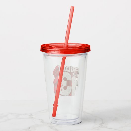 Vrijdag 13 | 3D-gestapelde bloeding Acryl Drinkbeker (Achterkant)