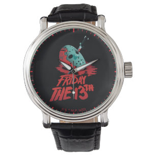 Vrijdag 13 Eeuwen door blauw Hockey Mask Horloge
