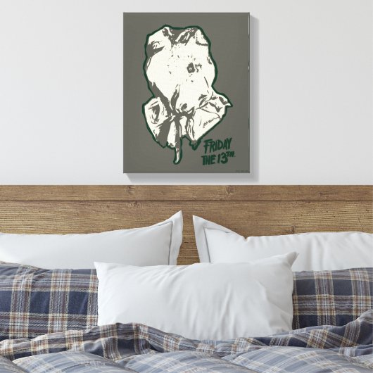 Vrijdag 13 | Jason Voorhees Burlap Sack Canvas Afdruk (Insitu (Slaapkamer))