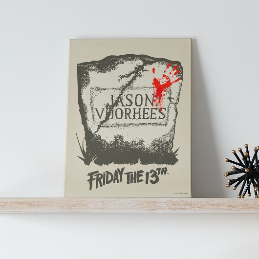 Vrijdag 13 | Jason Voorhees Headstone Canvas Afdruk
