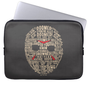 Vrijdag 13 Typografie Hockey Mask Laptop Sleeve