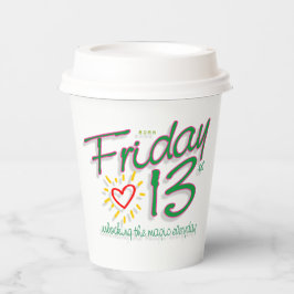 Vrijdag 13e papieren bekers