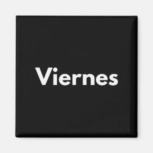 Vrijdag Dagen Van De Week Español Spaanse Taal Magneet