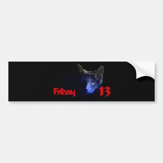 vrijdag de 13de bumpersticker (Voorkant)