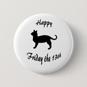 Vrijdag de 13e ronde button 5,7 cm