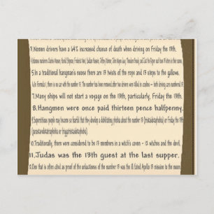 Vrijdag de dertiende briefkaart