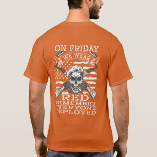 Vrijdag Draag we de Rode Militaire Steuntroepen T-shirt
