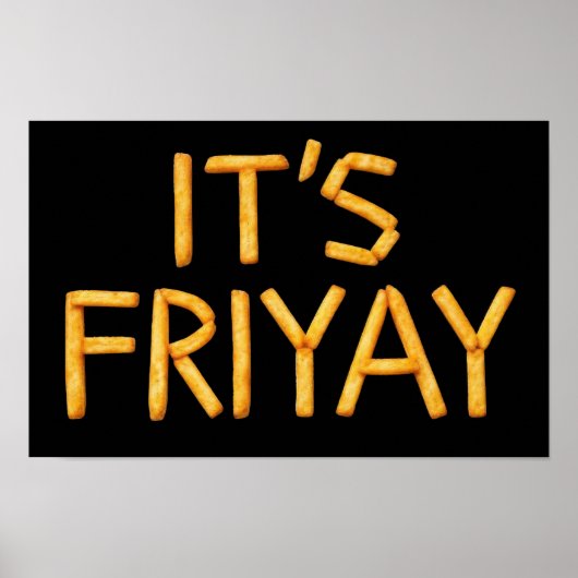 Vrijdag Frites Poster (Voorkant)