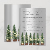 Vrijdag kerstfeest Uitnodiging grijze boom Winte (Voorkant / Achterkant)