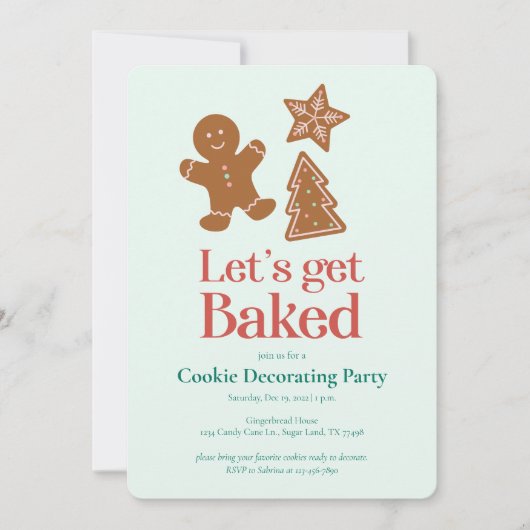Vrijdag Koekkerij Decoratieve Partij | Gingerbrood Kaart (Voorkant)
