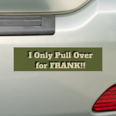 Vrijdag met Frank Bumpersticker (Op auto)