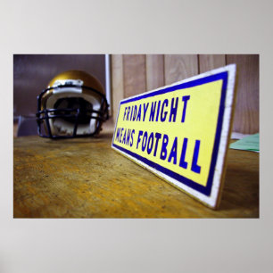 Vrijdag nacht betekent Football Poster